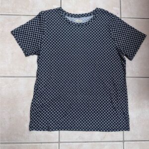 Michael Michael Kors Black and White Logo Patterned Women’s T-Shirt